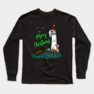 Bowling Christmas Lighthouse Long Sleeve T-Shirt